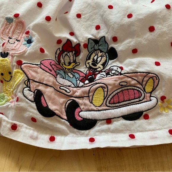 Disney Store Embroidered Minnie and Mickey Polka Dot Tank Dress with Bloomers - Picture 2 of 11